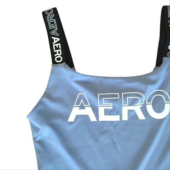 Aeropostale Sport Logo One Piece Biker Shorts Romper Medium NWT - Picture 5 of 11